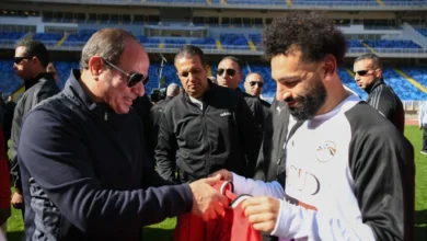 محمد صلاح و عبد الفتاح السيسي