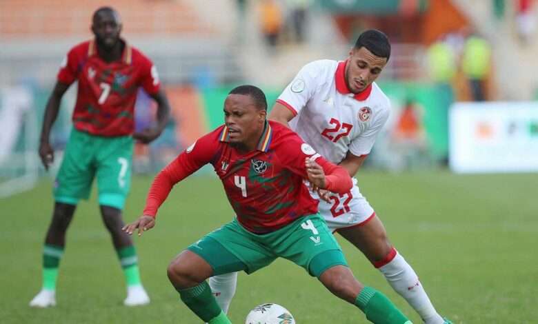 منتخب ناميبيا يفوز على منتخب تونس بكأس أمم افريقيا الكوت ديفوار