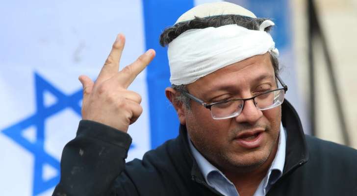 إصابة وزير الأمن القومي الإسرائيلي بن غفير بجروح بعد انقلاب سيارته