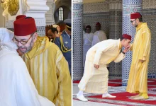 أمير المؤمنين الملك محمد السادس يؤدي صلاة عيد الفطر بمسجد أهل فاس بالرباط ويتقبل التهاني بهذه المناسبة السعيدة